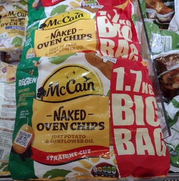 McCain Naked Oven Chips made with regeneratively grown potatoes verified by LRQA