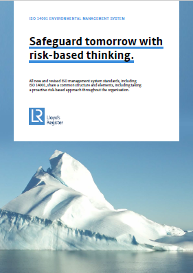 Safeguard tomorrow with risk-based thinking.