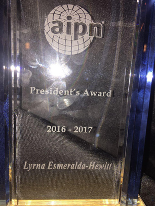 AIPM Presidents award 2016-2017