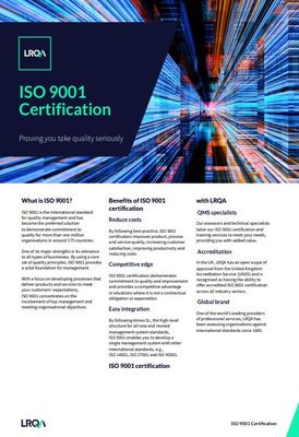 ISO 9001 Factsheet