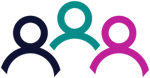 Icon representing a group of people or team.