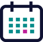 Calendar icon representing planning, scheduling and timelines