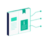 Illustration of an open guidance document with information points highlighting key content