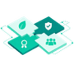 Illustration of interconnected tiles representing sustainability, assurance, people and security.