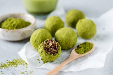 Green pistachio truffles