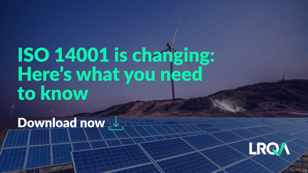 image with a text headline pertaining to ISO 14001 and what you need to know