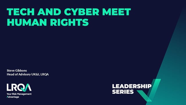 Tech and cyber meet human rights image