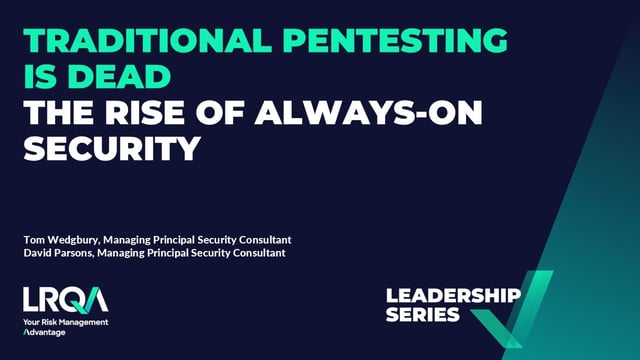 Traditional pentesting is dead image