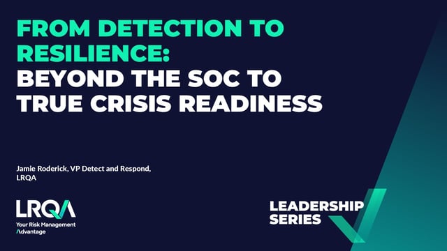 From detection to resilience image