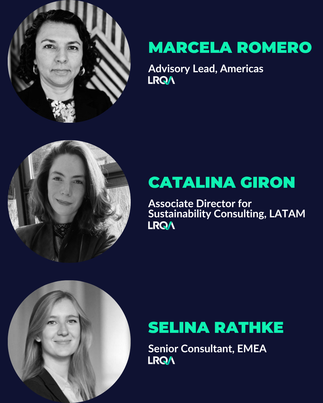 Marcela Romero, Catalina Gir&oacute;n y Selina Rathke
