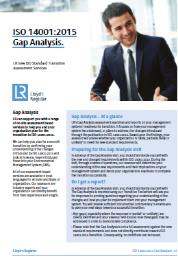 iso 14001 gap analysis
