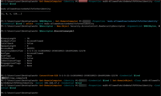 Cleaning up after a RBCD attack
